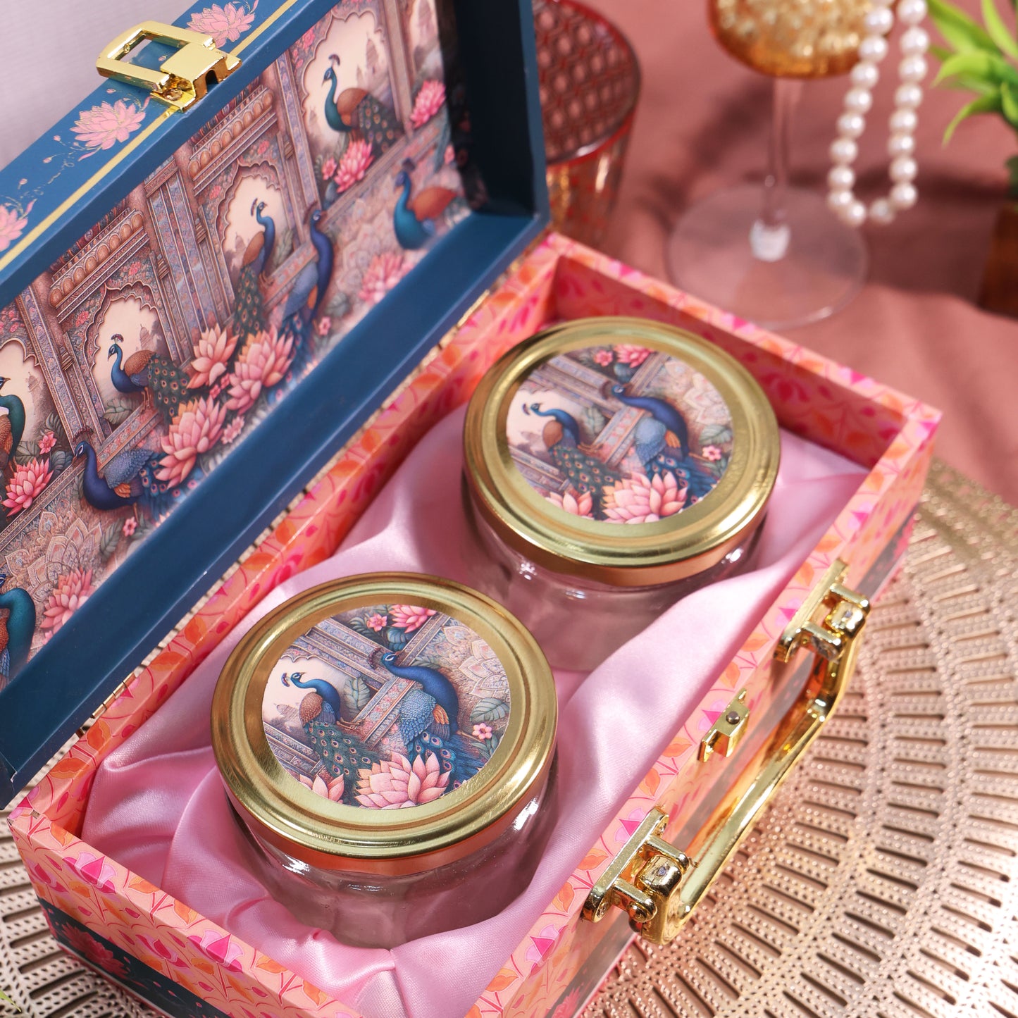 Mdf box With 2 salsa jars (9.5x5x3.5 Inches) 2JAR10013 (C2)