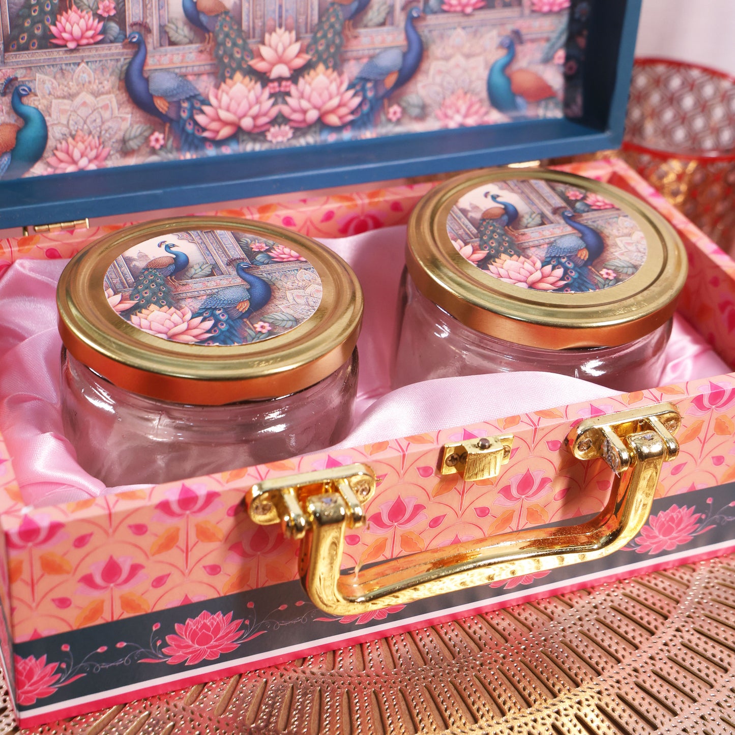 Mdf box With 2 salsa jars (9.5x5x3.5 Inches) 2JAR10013 (C2)