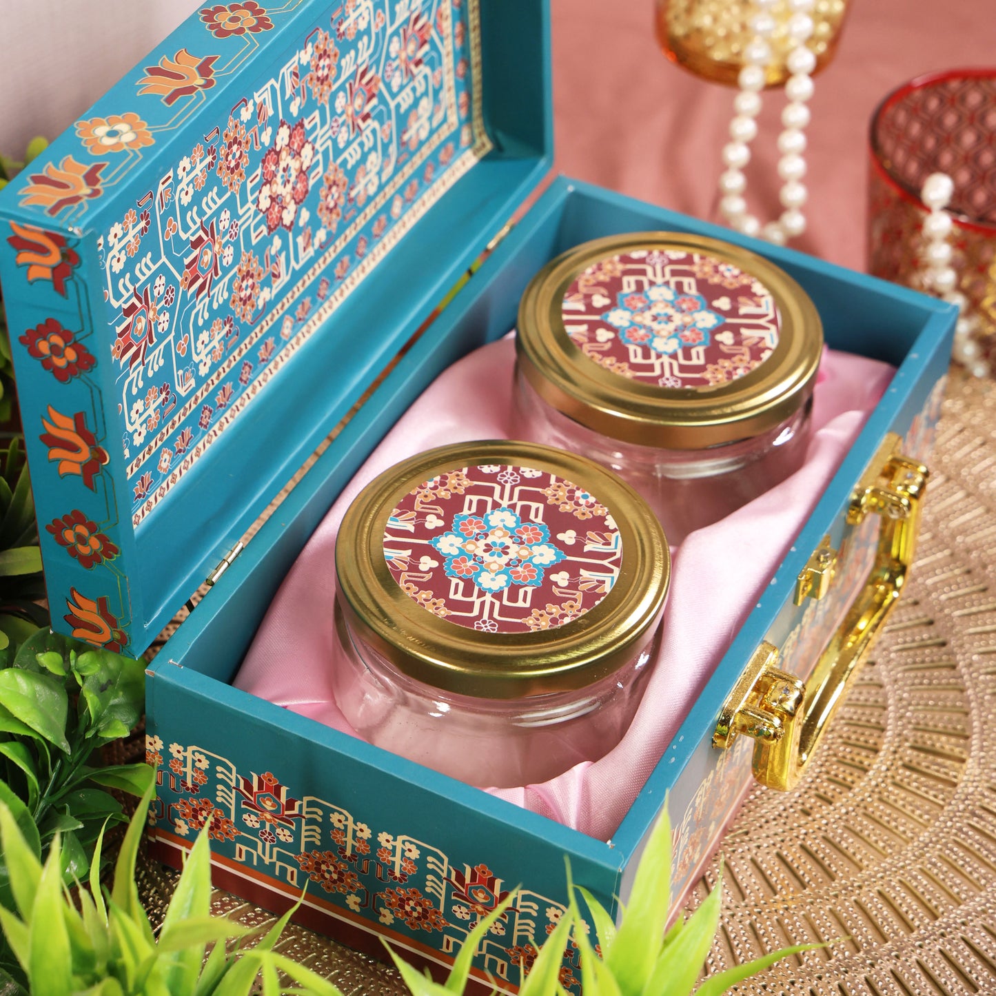 Mdf box With 2 salsa jars (9.5x5x3.5 Inches) 2JAR10014 (B2)