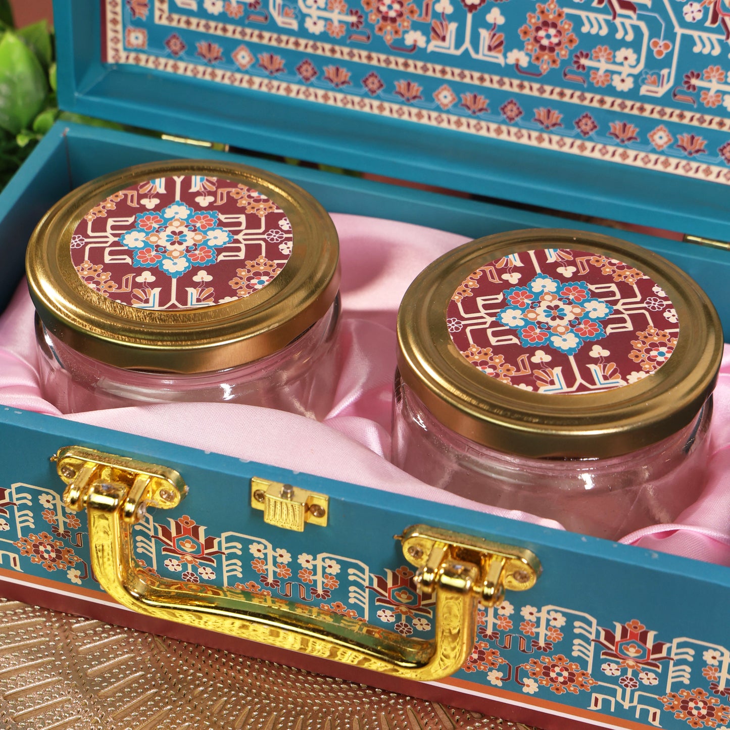 Mdf box With 2 salsa jars (9.5x5x3.5 Inches) 2JAR10014 (B2)
