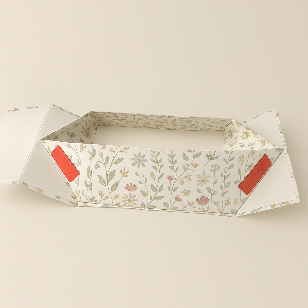 Gift Box |Rigid foldabel box | Gift Hamper Boxes For Packaging, Satin Ribbon Hamper Boxes | Gift Cardboard Box Empty Gift Hamper Box Reusable Gift Boxes | Foldabel Box | 8x8x3.5 inches / 1018