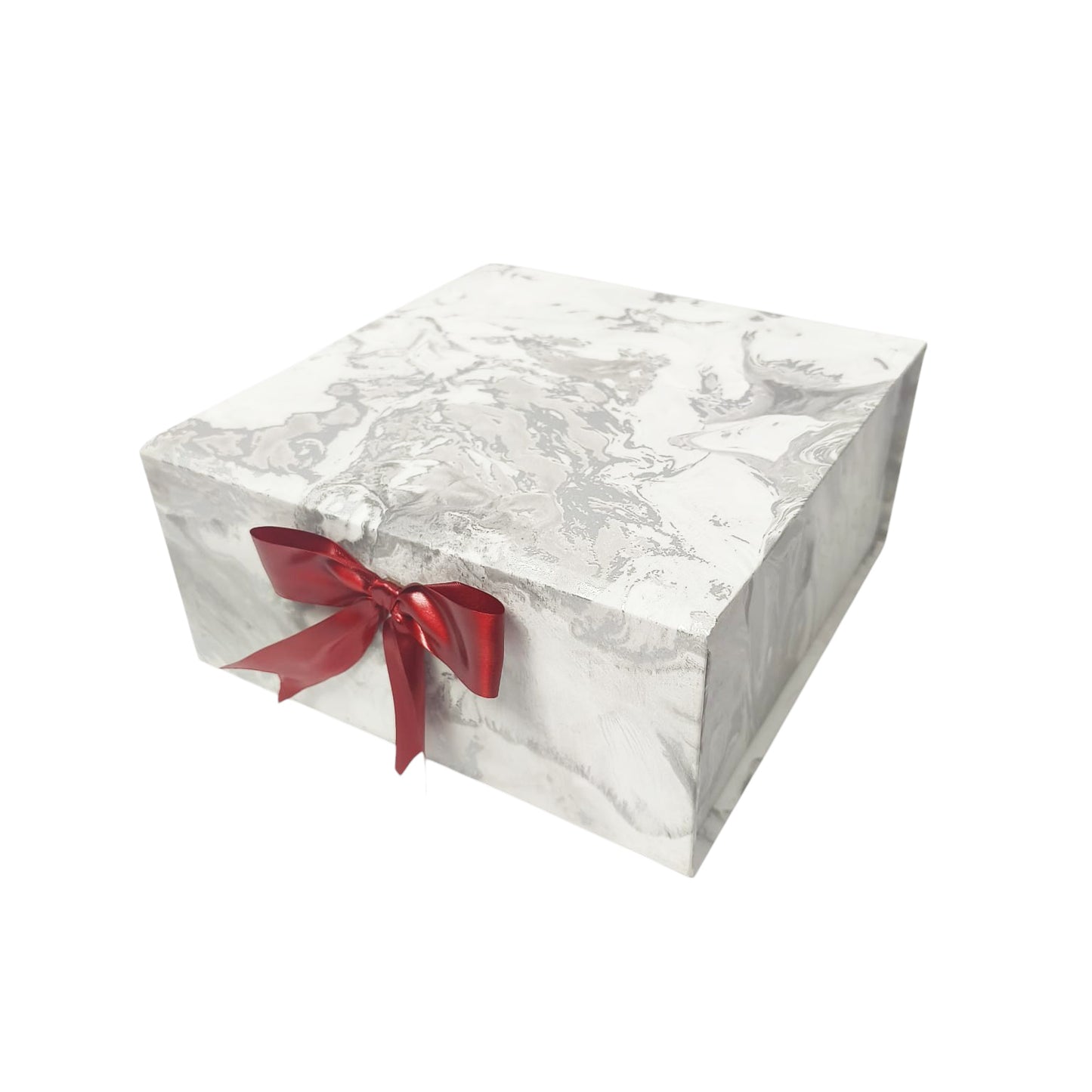 Gift Box |Rigid foldabel box | Gift Hamper Boxes For Packaging, Satin Ribbon Hamper Boxes | Gift Cardboard Box Empty Gift Hamper Box Reusable Gift Boxes | Foldabel Box | 8x8x3.5 inches / 1014