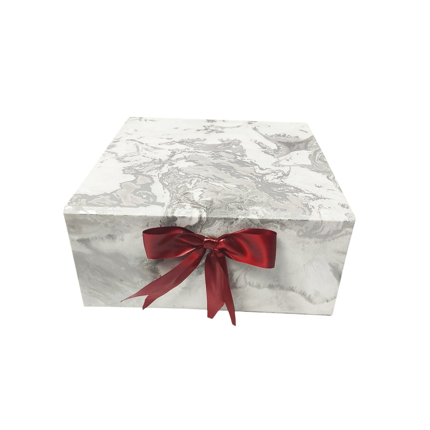 Gift Box |Rigid foldabel box | Gift Hamper Boxes For Packaging, Satin Ribbon Hamper Boxes | Gift Cardboard Box Empty Gift Hamper Box Reusable Gift Boxes | Foldabel Box | 8x8x3.5 inches / 1014