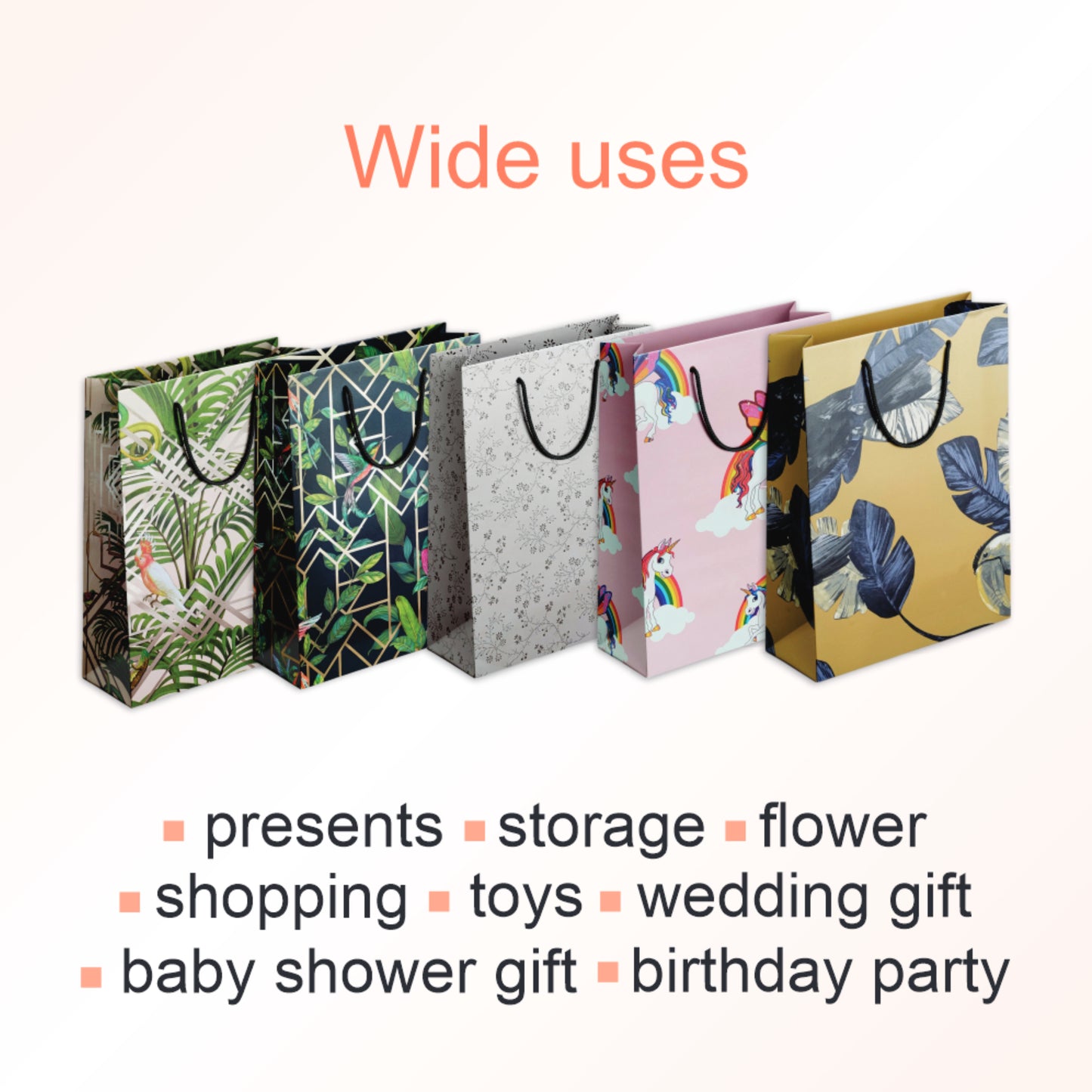 Premium Paper Bag 04 | Size 10*14*4 inch / PACK OF 5 / 8006