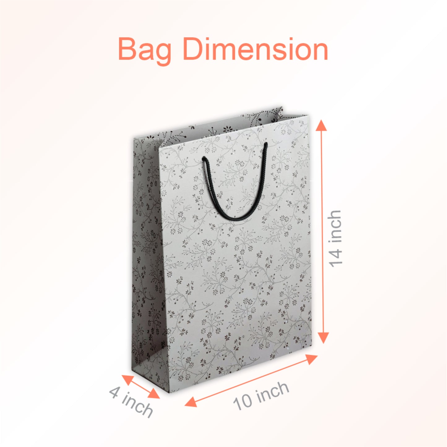 Premium Paper Bag 04 | Size 10*14*4 inch / PACK OF 5 / 8006
