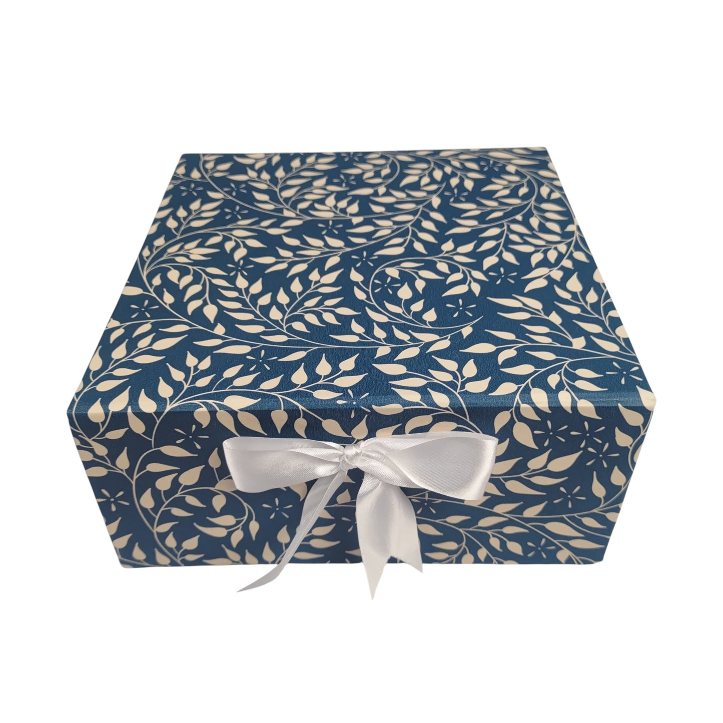 Gift Box |Rigid foldabel box | Gift Hamper Boxes For Packaging, Satin Ribbon Hamper Boxes | Gift Cardboard Box Empty Gift Hamper Box Reusable Gift Boxes | Foldabel Box | 8x8x3.5 inches / 1038