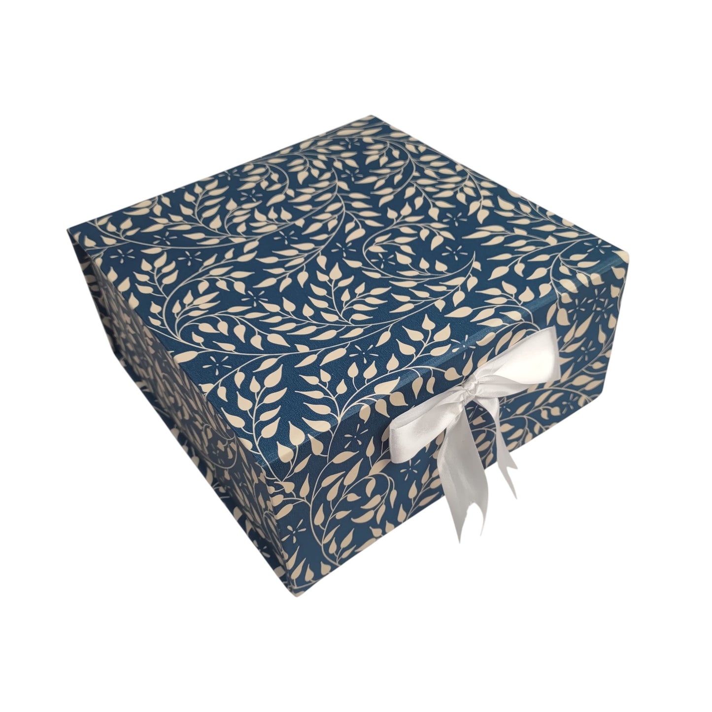 Gift Box |Rigid foldabel box | Gift Hamper Boxes For Packaging, Satin Ribbon Hamper Boxes | Gift Cardboard Box Empty Gift Hamper Box Reusable Gift Boxes | Foldabel Box | 8x8x3.5 inches / 1038