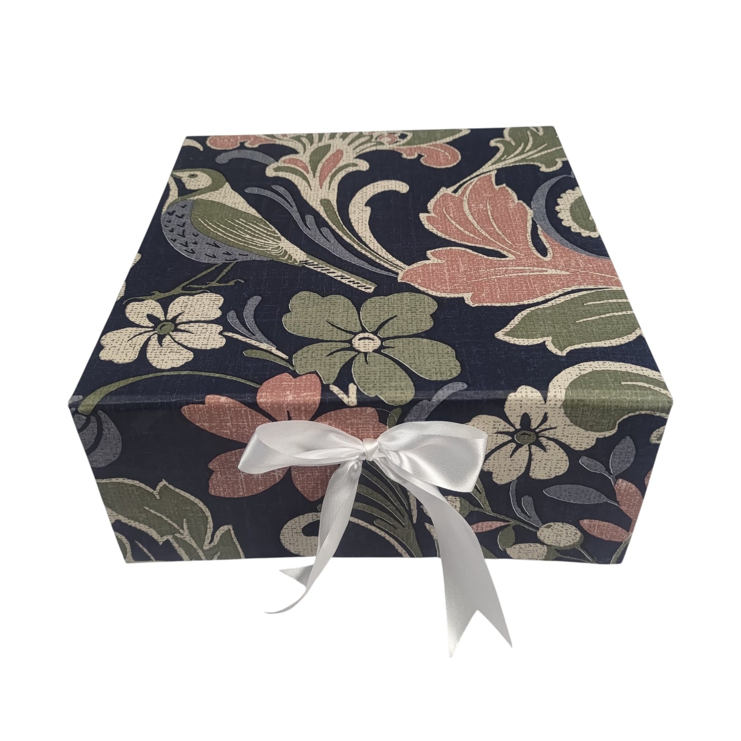 Gift Box |Rigid foldabel box | Gift Hamper Boxes For Packaging, Satin Ribbon Hamper Boxes | Gift Cardboard Box Empty Gift Hamper Box Reusable Gift Boxes | Foldabel Box | 8x8x3.5 inches / 1036