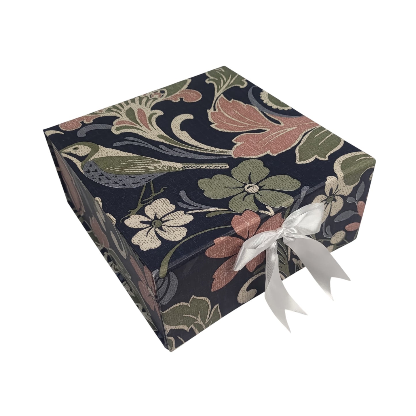 Gift Box |Rigid foldabel box | Gift Hamper Boxes For Packaging, Satin Ribbon Hamper Boxes | Gift Cardboard Box Empty Gift Hamper Box Reusable Gift Boxes | Foldabel Box | 8x8x3.5 inches / 1036