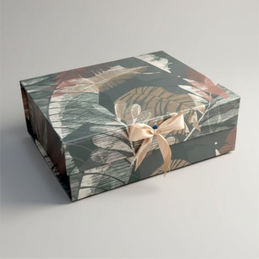 Gift Box |Rigid foldabel box |Gift Hamper Boxes For Packaging, Satin Ribbon Hamper Boxes | Gift Cardboard Box Empty Gift Hamper Box Reusable Gift Boxes | Foldabel Box | SIZE 10x12x4 inches /3019