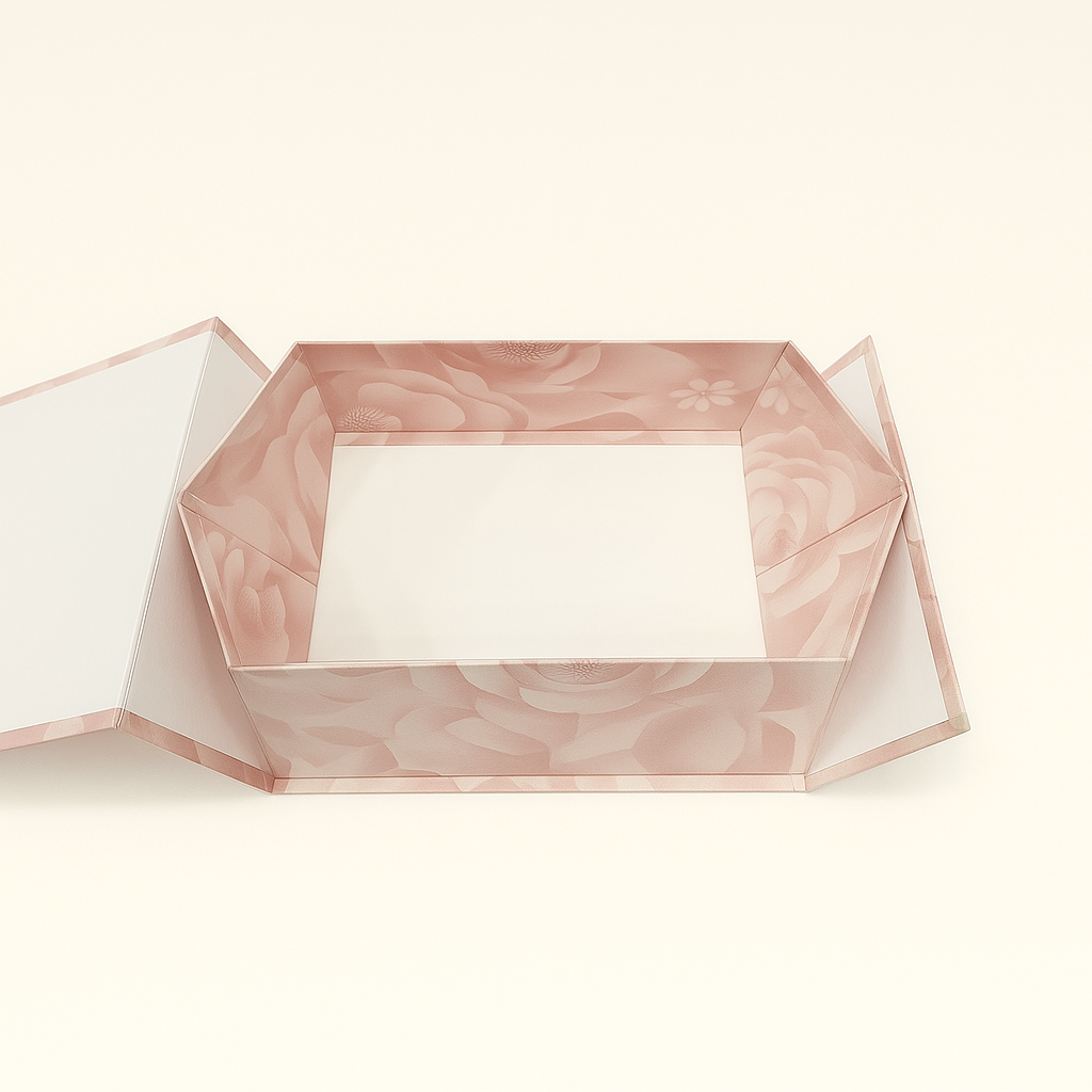 Rakhi Gift Box |Rigid  foldabel box | Gift Hamper Boxes For Packaging, Satin Ribbon Hamper Boxes | Gift Cardboard Box Empty Gift Hamper Box Reusable Gift Boxes | Foldabel Box | 8x8x3.5 inches / 1025