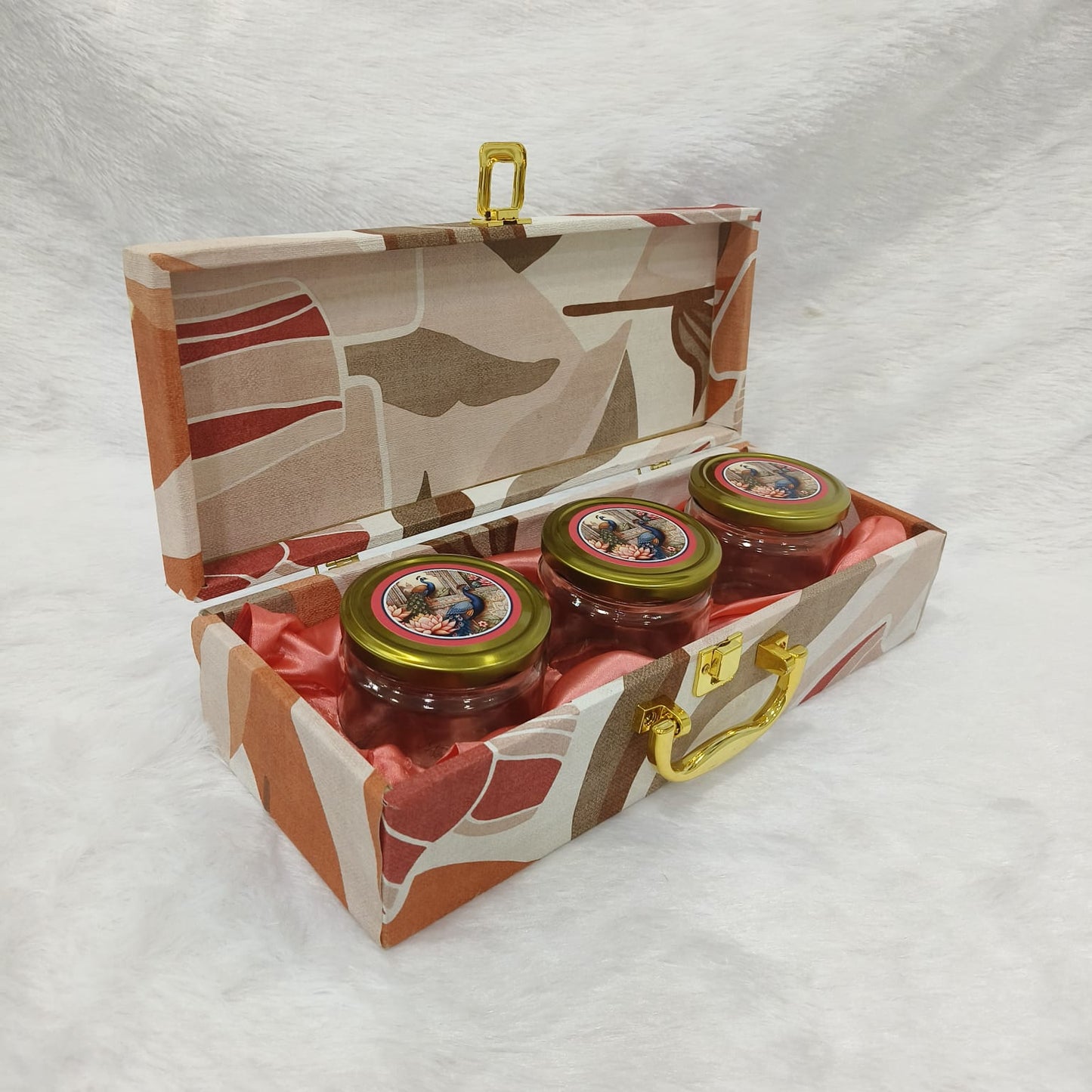 Mdf box With 3 salsa jars (9.5x14x3.5 Inches) 1403