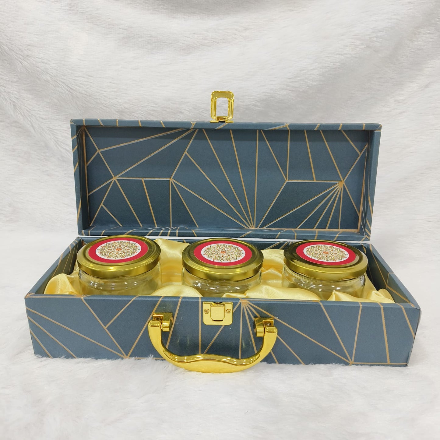 Mdf box With 3 salsa jars (9.5x14x3.5 Inches) 1402