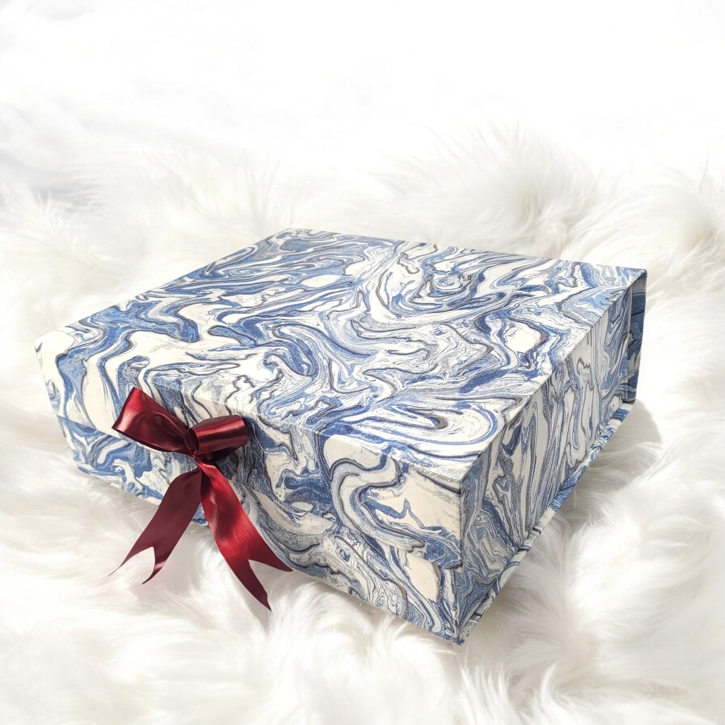 Gift Box | Rigid foldabel box | Gift Hamper Boxes For Packaging, Satin Ribbon Hamper Boxes | Gift Cardboard Box Empty Gift Hamper Box Reusable Gift Boxes | Foldabel Box | SIZE 10x12x4 inches / 7008