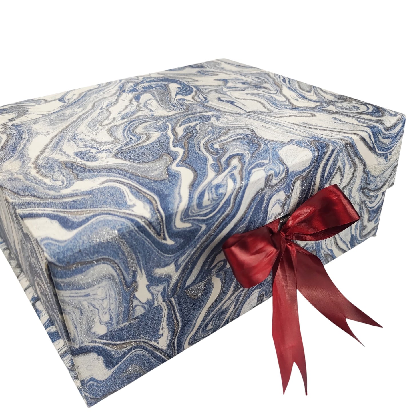 Gift Box | Rigid foldabel box | Gift Hamper Boxes For Packaging, Satin Ribbon Hamper Boxes | Gift Cardboard Box Empty Gift Hamper Box Reusable Gift Boxes | Foldabel Box | SIZE 10x12x4 inches / 7008