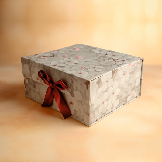 Gift Box |Rigid  foldabel box | Gift Hamper Boxes For Packaging, Satin Ribbon Hamper Boxes | Gift Cardboard Box Empty Gift Hamper Box Reusable Gift Boxes | Foldabel Box | SIZE 10x8x4 inches / 7021